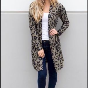Animal print cardigan